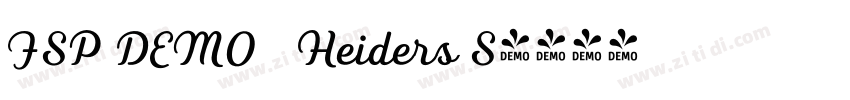 FSP DEMO   Heiders S字体转换